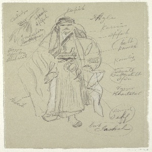 Drawing, Costume, Arabian Man, 1868