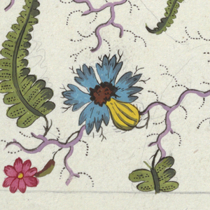 Drawing, Floral design for printed textile, 1800–1818