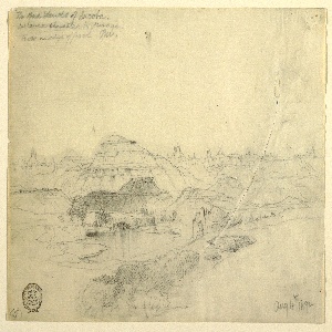 Drawing, The Bad Lands of Dakota, August 4, 1892