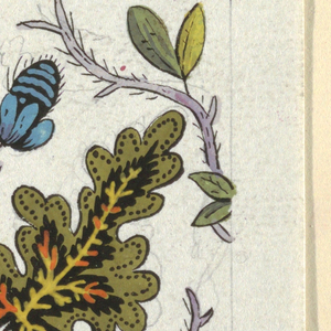 Drawing, Floral design for printed textile, 1800–1818
