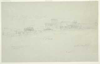 Drawing, Temple of Jupiter, Baalbek, Syria