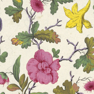 Drawing, Floral design for printed textile, 1800–1818
