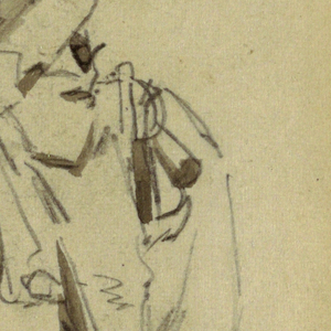 Drawing, Mounted Cavalry Officer, 1862