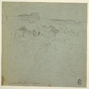 Drawing, Shoshone Falls, Snake River,  Idaho, 1875