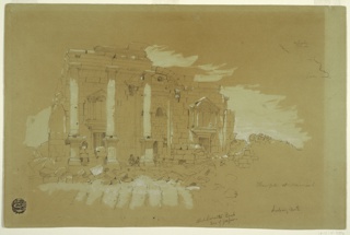 Drawing, Ruins of the Praetorium of Phaena, al-Masmiyah, Syria, April 28, 1868