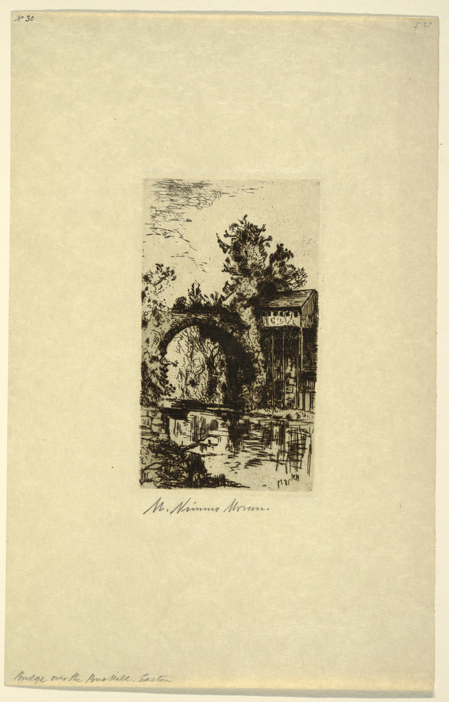 Print, Bridge over the Bushkill River, Easton, Pennsylvania