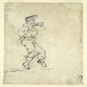 Drawing, Gun Crew Loading a Cannon, probably 1861