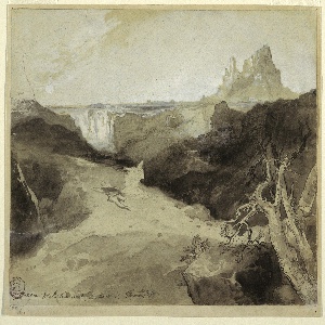 Drawing, Study for a painting: Hagar and Ishmael in the Desert., May 1894