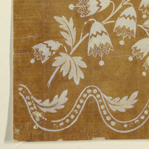 Drawing, Floral field and border, 1780–1815