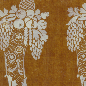 Drawing, Floral field and border, 1780–1815