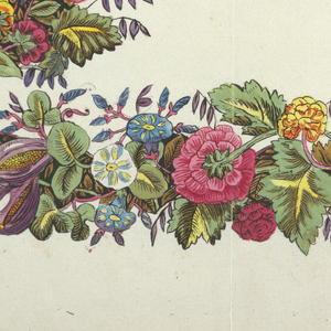 Drawing, Floral design for printed textile, 1800–1818