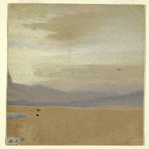 Drawing, American Plains with Mountain Range in the Distance., before 1872