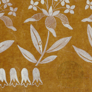Drawing, Floral field and border, 1780–1815