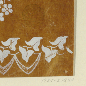 Drawing, Floral field and border, 1780–1815