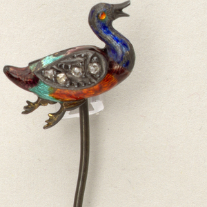 Scarf pin with duck Stick Pin, ca. 1900