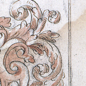 Drawing, Drawing for an escutcheon