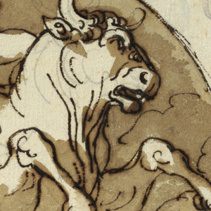 Drawing, Tarus, Lunette for Ceiling, Sala Ottagonale, Palazzo Milzetti, Faenza, 1804–05