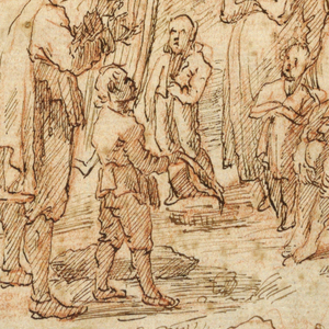 Drawing, Peasants Listening to Itinerant Musicians, ca. 1665
