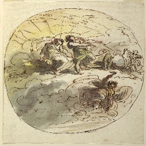 Drawing, Phaeton Bidding Apollo Farewell, ca. 1810