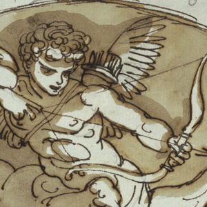 Drawing, Sagittarius, Lunette for Ceiling, Sala Ottagonale, Palazzo Milzetti, Faenza, 1804–05