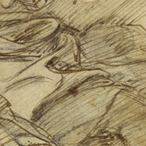 Drawing, Kneeling Man, 1635–1650
