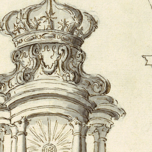 Drawing, Design for a Tabernacle Door to be Executed in Bronze, ca. 1725