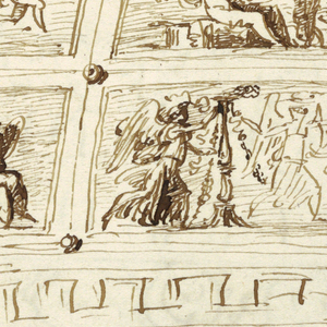 Drawing, Ceiling Vault Decoration, Camera da Letto, Sala di Cornelia di Palazzo Cavina, Faenza, 1816