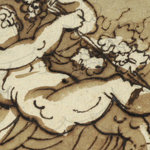 Drawing, Autumn, Lunette for Ceiling of the Sala Ottagonale, Palazzo Milzetti, Faenza, 1804–05