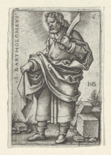 Print, St. Bartholomew, from The Twelve Apostles