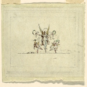 Drawing, Victory with a Garland, Sala di Recezione, Palazzo Quirinale, Rome, 1812