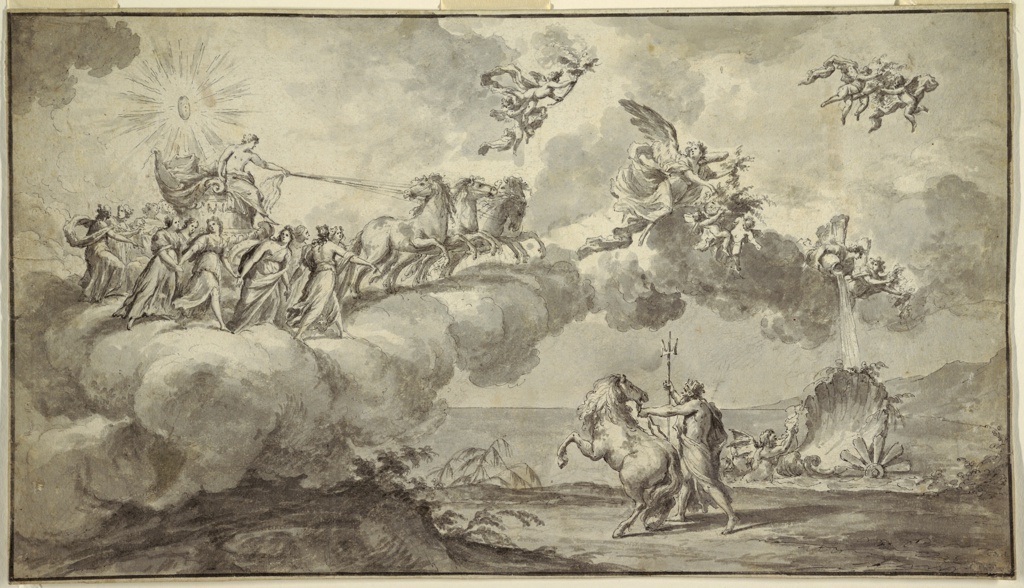 Drawing, Tapestry Design:  Apollo in his Chariot Led by Aurora