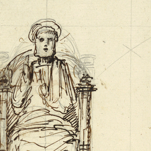 Drawing, Design for a Marble Throne for the Statue of St. Peter, St. Peter