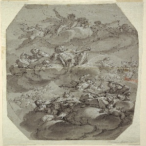 Drawing, Study for Painting, Mount Olympus, 1750–60