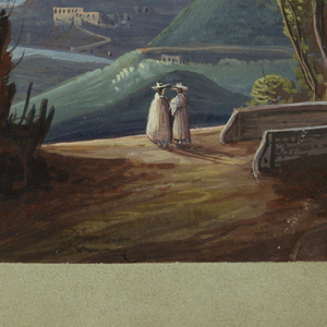 Drawing, View of Naples (or vicinity), 19th century
