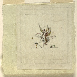Drawing, Dancing Fame with Lyre, Sala di Recezione, Palazzo Quirinale, Rome, 1812