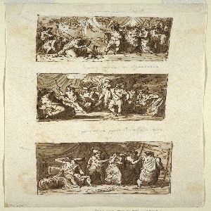 Drawing, Agamemnon Refuses to Liberate Chryseis; Minerva Appears to Achilles; The Abduction of Briseis: Galerie d