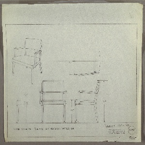 Drawing, Sidechair, Upholstered, May 6, 1935