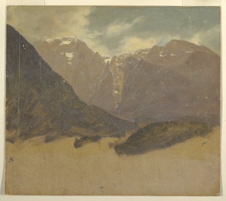 Drawing, Alpine Landscape