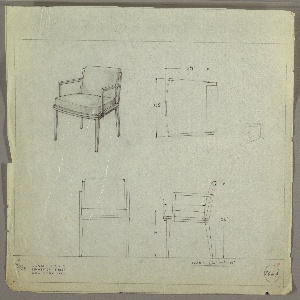 Drawing, Armchair, Upholstered, October 17, 1933