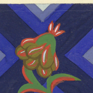 Drawing, Textile Design:  Quadern [Ashlars], designed 1916–19