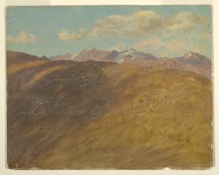 Drawing, Distant Alps