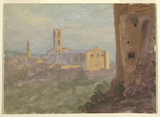 Drawing, Alpine Town