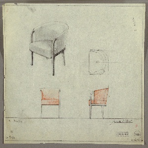 Drawing, Tubchair, Upholstered, September 30, 1933