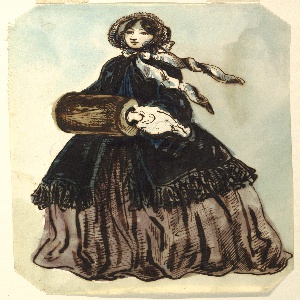 Drawing, La dame au châle (Lady in a Shawl), 1840–60