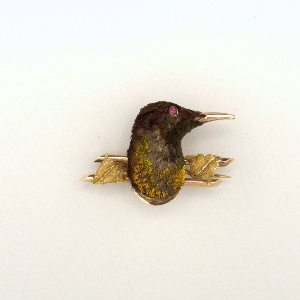 Hummingbird head Brooch, ca. 1870