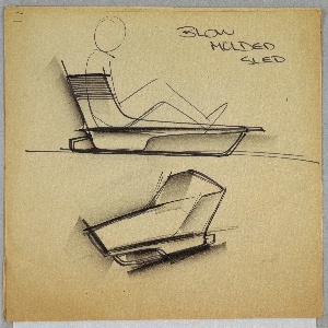 Drawing, Sled