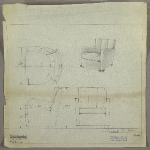 Drawing, Armchair, Upholstered, April 9, 1936