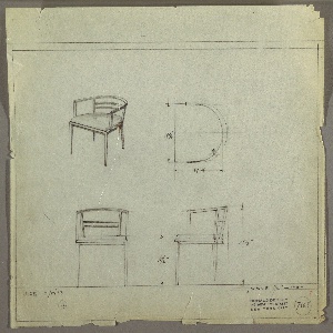 Drawing, Armchair, Upholstered, October 17, 1933