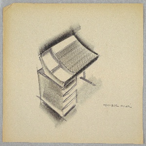 Drawing, Desk with Tambor Cover