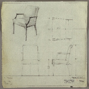 Drawing, Armchair, Upholstered, September 30, 1933